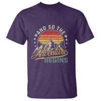 And So The Adventure Begins T Shirt Camping Hiking Lover - Wonder Print Shop