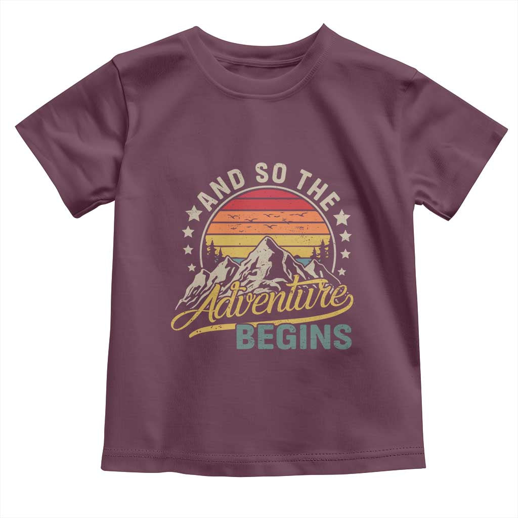 And So The Adventure Begins Toddler T Shirt Camping Hiking Lover - Wonder Print Shop