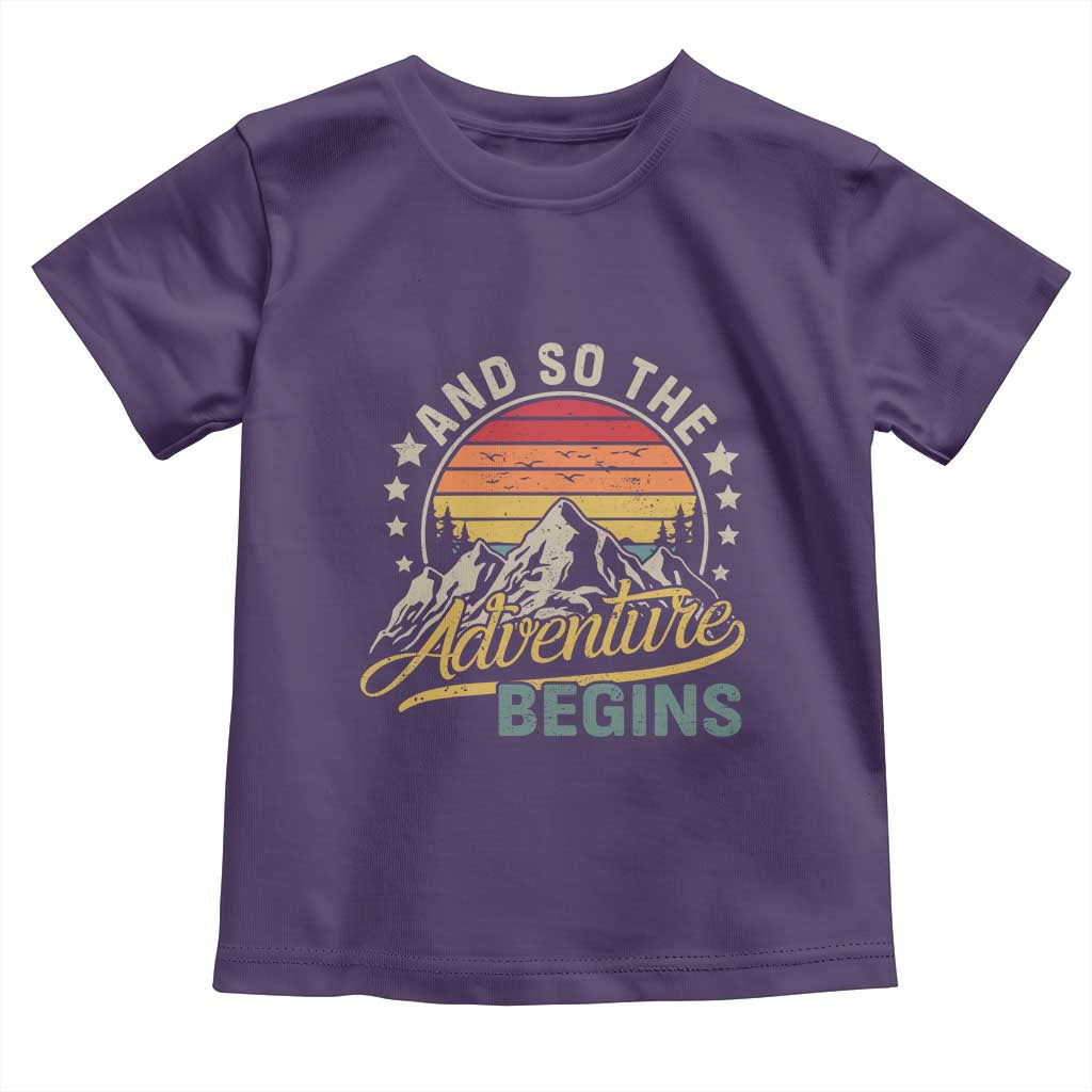 And So The Adventure Begins Toddler T Shirt Camping Hiking Lover - Wonder Print Shop