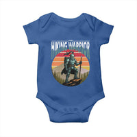 Funny Mountain Hikers Baby Onesie The Hiking Warrior Retro Forest Sunset - Wonder Print Shop