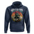 Funny Mountain Hikers Hoodie The Hiking Warrior Retro Forest Sunset - Wonder Print Shop