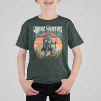 Funny Mountain Hikers T Shirt For Kid The Hiking Warrior Retro Forest Sunset - Wonder Print Shop