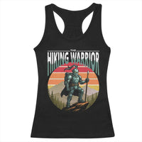 Funny Mountain Hikers Racerback Tank Top The Hiking Warrior Retro Forest Sunset - Wonder Print Shop