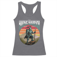 Funny Mountain Hikers Racerback Tank Top The Hiking Warrior Retro Forest Sunset - Wonder Print Shop