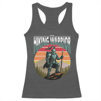 Funny Mountain Hikers Racerback Tank Top The Hiking Warrior Retro Forest Sunset - Wonder Print Shop