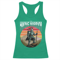 Funny Mountain Hikers Racerback Tank Top The Hiking Warrior Retro Forest Sunset - Wonder Print Shop