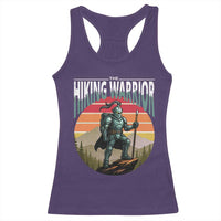 Funny Mountain Hikers Racerback Tank Top The Hiking Warrior Retro Forest Sunset - Wonder Print Shop