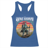 Funny Mountain Hikers Racerback Tank Top The Hiking Warrior Retro Forest Sunset - Wonder Print Shop