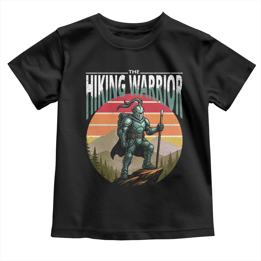 Funny Mountain Hikers Toddler T Shirt The Hiking Warrior Retro Forest Sunset - Wonder Print Shop