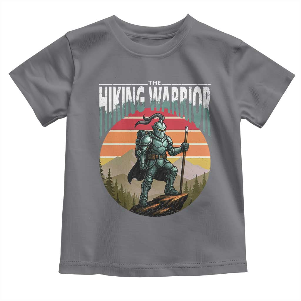Funny Mountain Hikers Toddler T Shirt The Hiking Warrior Retro Forest Sunset - Wonder Print Shop