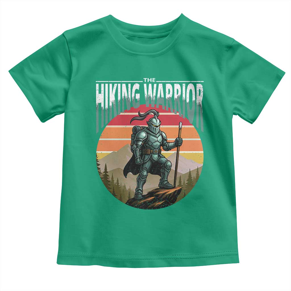 Funny Mountain Hikers Toddler T Shirt The Hiking Warrior Retro Forest Sunset - Wonder Print Shop