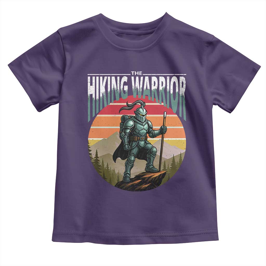 Funny Mountain Hikers Toddler T Shirt The Hiking Warrior Retro Forest Sunset - Wonder Print Shop