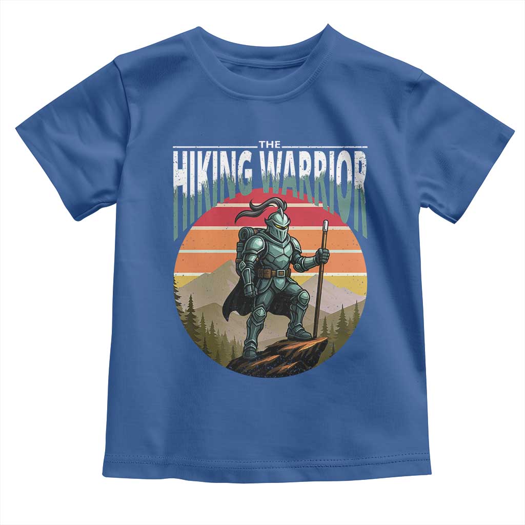 Funny Mountain Hikers Toddler T Shirt The Hiking Warrior Retro Forest Sunset - Wonder Print Shop
