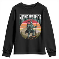 Funny Mountain Hikers Youth Sweatshirt The Hiking Warrior Retro Forest Sunset - Wonder Print Shop