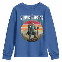 Funny Mountain Hikers Youth Sweatshirt The Hiking Warrior Retro Forest Sunset - Wonder Print Shop
