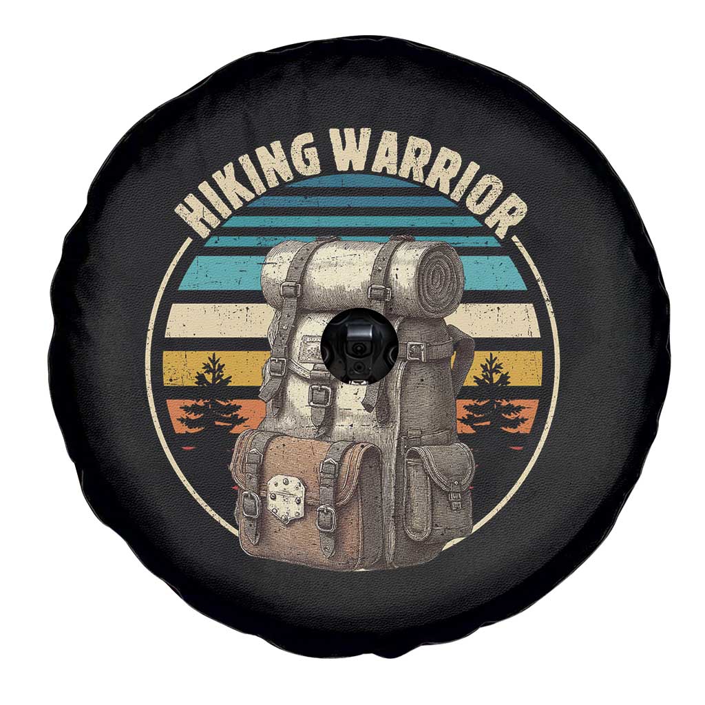 Funny Hiking Warrior Retro Backpack Nature Adventure Spare Tire Cover - Wonder Print Shop