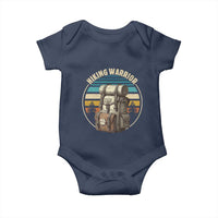 Funny Hiking Warrior Retro Backpack Nature Adventure Baby Onesie - Wonder Print Shop