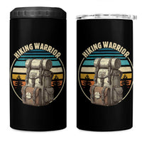 Funny Hiking Warrior Retro Backpack Nature Adventure 4 in 1 Can Cooler Tumbler - Wonder Print Shop