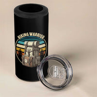 Funny Hiking Warrior Retro Backpack Nature Adventure 4 in 1 Can Cooler Tumbler - Wonder Print Shop