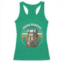 Funny Hiking Warrior Retro Backpack Nature Adventure Racerback Tank Top - Wonder Print Shop