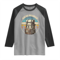 Funny Hiking Warrior Retro Backpack Nature Adventure Raglan Shirt - Wonder Print Shop