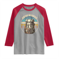 Funny Hiking Warrior Retro Backpack Nature Adventure Raglan Shirt - Wonder Print Shop