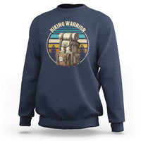 Funny Hiking Warrior Retro Backpack Nature Adventure Sweatshirt - Wonder Print Shop