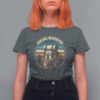 Funny Hiking Warrior Retro Backpack Nature Adventure T Shirt For Women - Wonder Print Shop