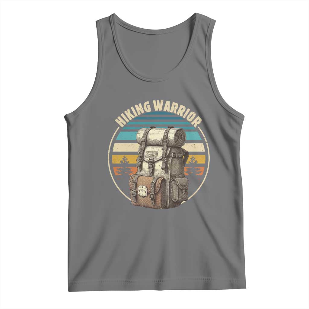 Funny Hiking Warrior Retro Backpack Nature Adventure Tank Top - Wonder Print Shop