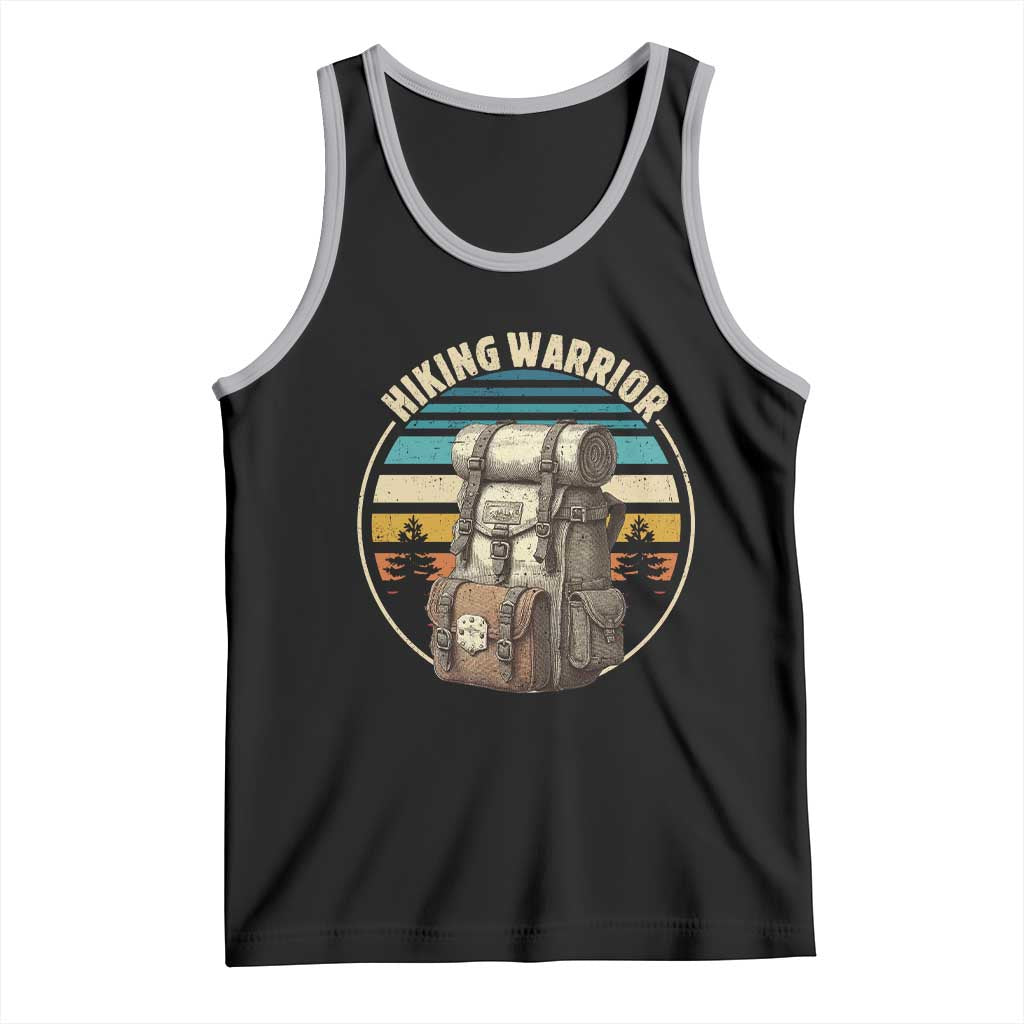 Funny Hiking Warrior Retro Backpack Nature Adventure Tank Top - Wonder Print Shop