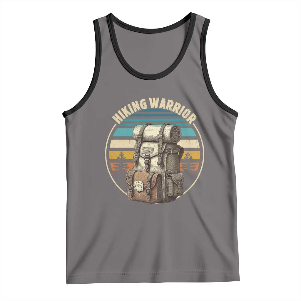 Funny Hiking Warrior Retro Backpack Nature Adventure Tank Top - Wonder Print Shop