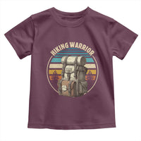 Funny Hiking Warrior Retro Backpack Nature Adventure Toddler T Shirt - Wonder Print Shop