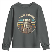 Funny Hiking Warrior Retro Backpack Nature Adventure Youth Sweatshirt - Wonder Print Shop