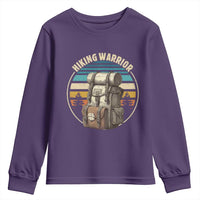 Funny Hiking Warrior Retro Backpack Nature Adventure Youth Sweatshirt - Wonder Print Shop