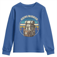 Funny Hiking Warrior Retro Backpack Nature Adventure Youth Sweatshirt - Wonder Print Shop