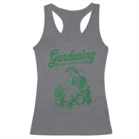 Funny Gardening Because Murder Is Wrong Racerback Tank Top Plant Lady - Wonder Print Shop