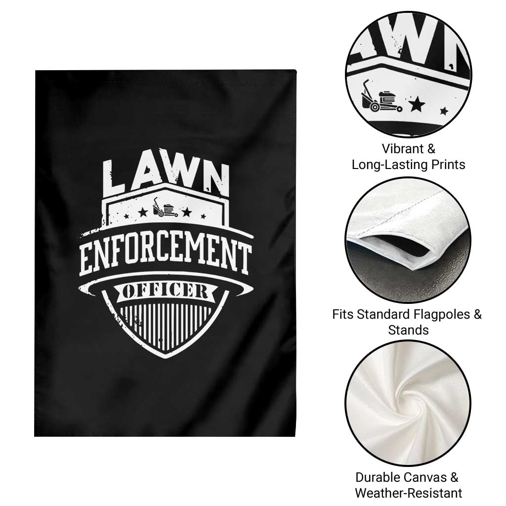 Funny The Lawn Enforcement Officer Garden Flag Gardening Lawn Mower Father's Day - Wonder Print Shop