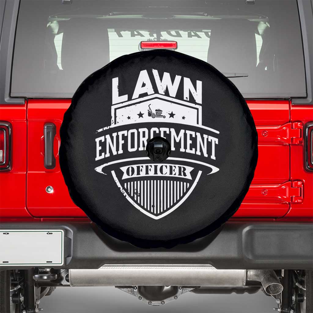 Funny The Lawn Enforcement Officer Spare Tire Cover Gardening Lawn Mower Father's Day - Wonder Print Shop