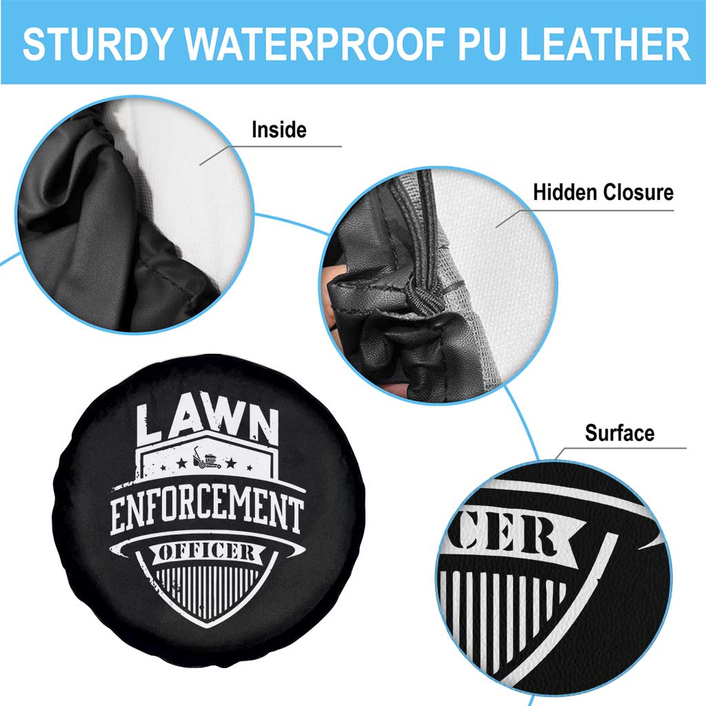 Funny The Lawn Enforcement Officer Spare Tire Cover Gardening Lawn Mower Father's Day - Wonder Print Shop