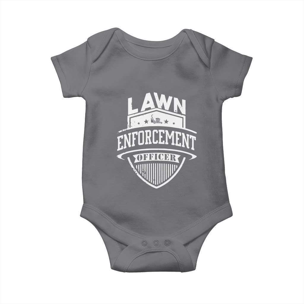 Funny The Lawn Enforcement Officer Baby Onesie Gardening Lawn Mower Father's Day - Wonder Print Shop