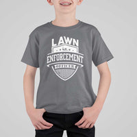 Funny The Lawn Enforcement Officer T Shirt For Kid Gardening Lawn Mower Father's Day - Wonder Print Shop