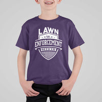 Funny The Lawn Enforcement Officer T Shirt For Kid Gardening Lawn Mower Father's Day - Wonder Print Shop