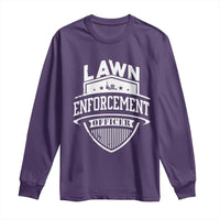 Funny The Lawn Enforcement Officer Long Sleeve Shirt Gardening Lawn Mower Father's Day - Wonder Print Shop