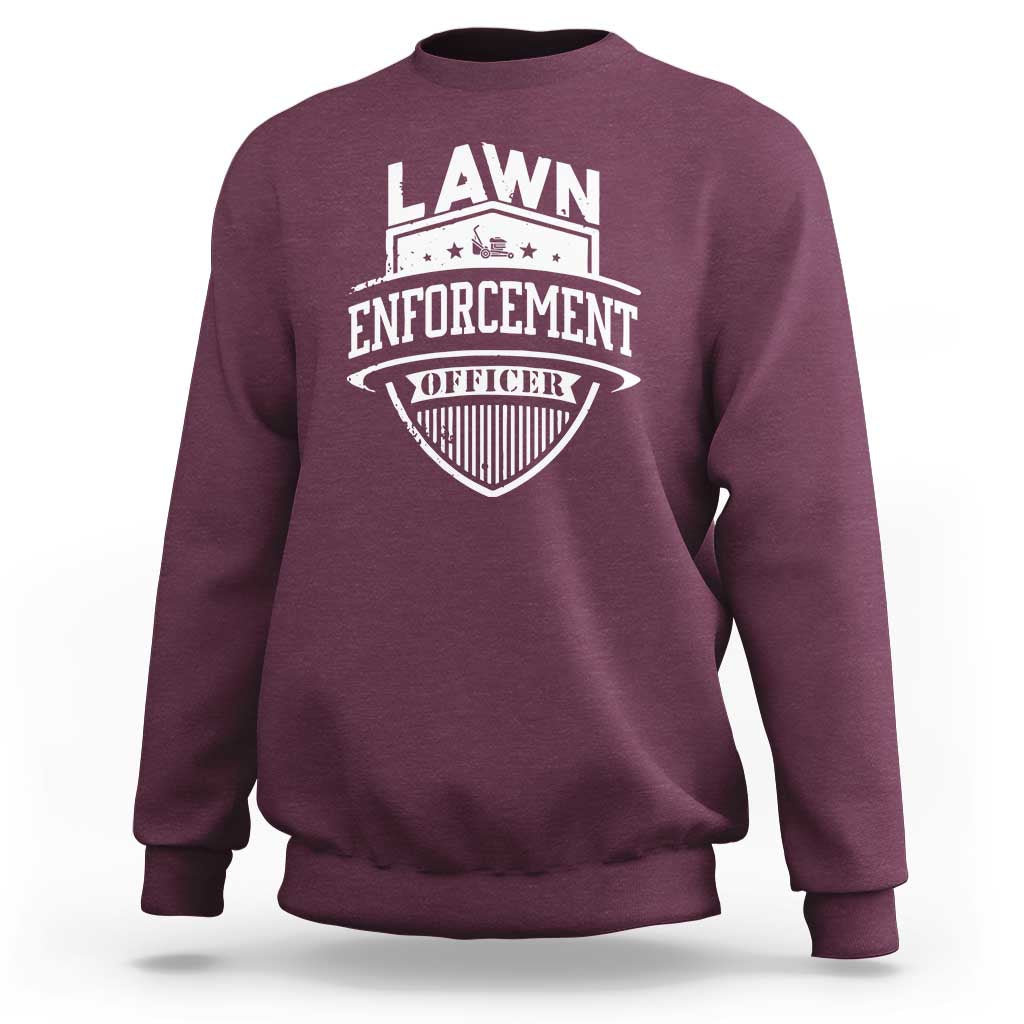 Funny The Lawn Enforcement Officer Sweatshirt Gardening Lawn Mower Father's Day - Wonder Print Shop