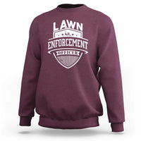 Funny The Lawn Enforcement Officer Sweatshirt Gardening Lawn Mower Father's Day - Wonder Print Shop