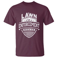 Funny The Lawn Enforcement Officer T Shirt Gardening Lawn Mower Father's Day - Wonder Print Shop