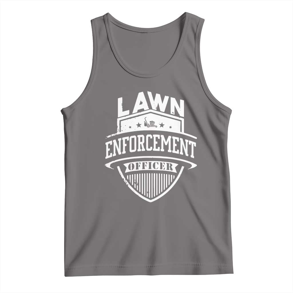 Funny The Lawn Enforcement Officer Tank Top Gardening Lawn Mower Father's Day - Wonder Print Shop