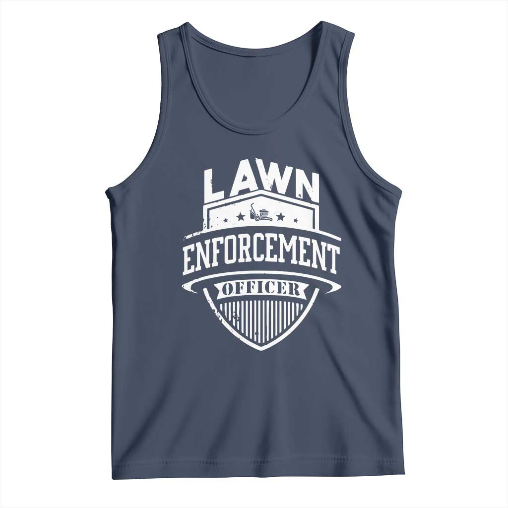 Funny The Lawn Enforcement Officer Tank Top Gardening Lawn Mower Father's Day - Wonder Print Shop