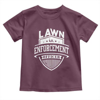 Funny The Lawn Enforcement Officer Toddler T Shirt Gardening Lawn Mower Father's Day - Wonder Print Shop