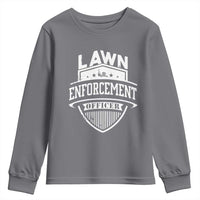 Funny The Lawn Enforcement Officer Youth Sweatshirt Gardening Lawn Mower Father's Day - Wonder Print Shop